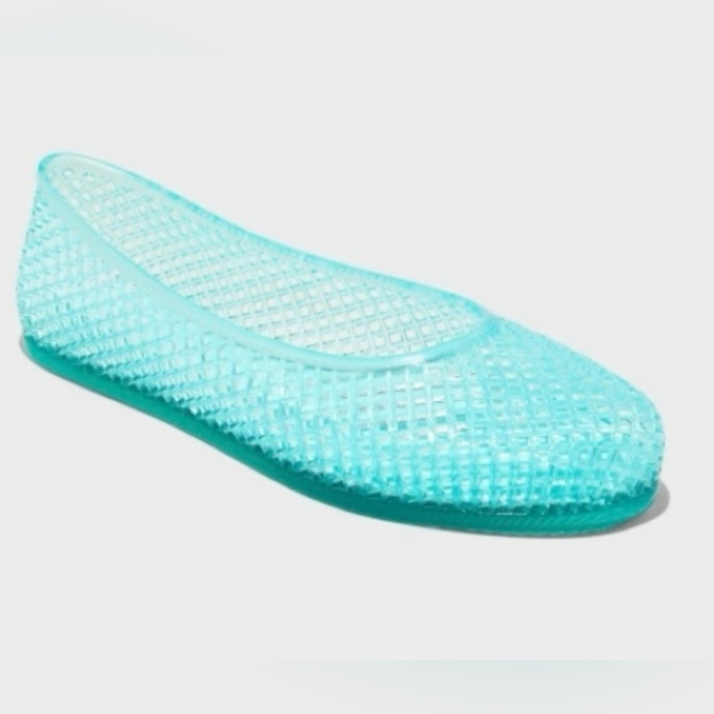 Wild Fable Women's Isabella Aqua Jelly Ballet Flats